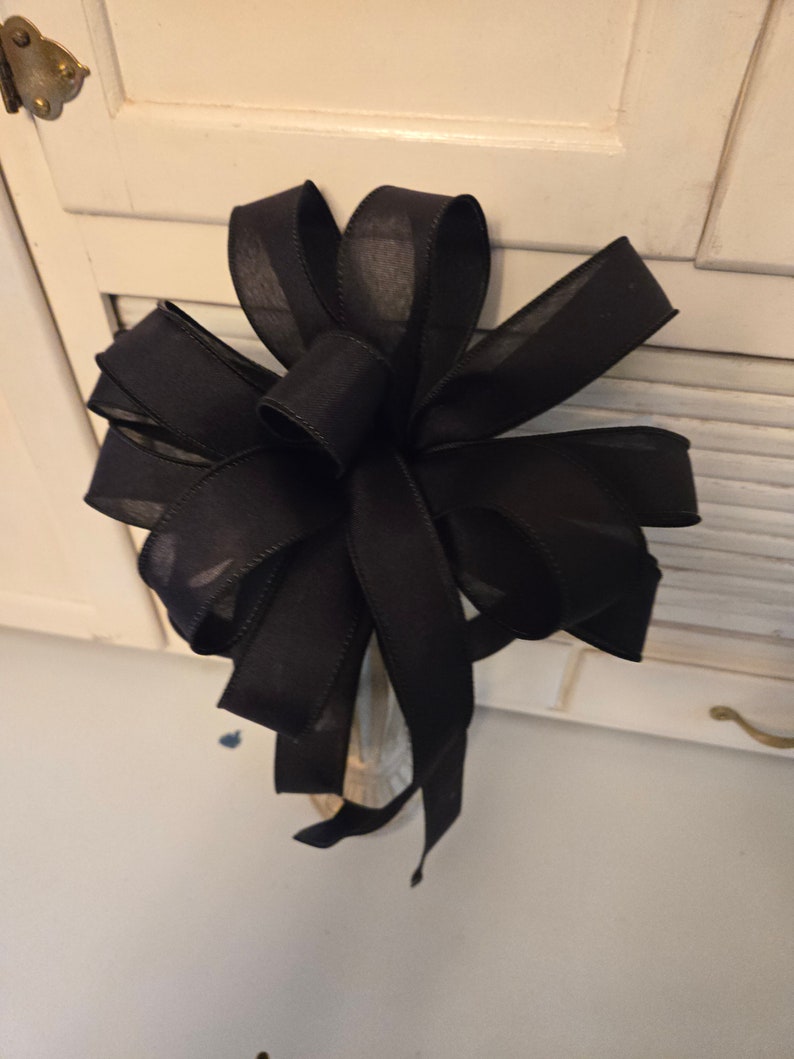 Bow for Wreath or Lantern or Gift or Mailbox or Outdoor Post or as an Attachment Great for Home or Business or on a Mantle or On a Staircase image 4