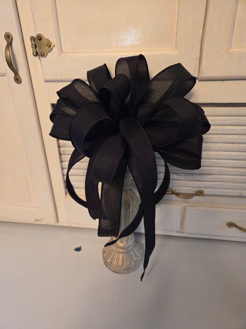 Bow for Wreath or Lantern or Gift or Mailbox or Outdoor Post or as an Attachment Great for Home or Business or on a Mantle or On a Staircase image 8