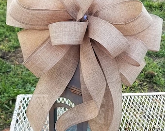 Spring bow, lantern bow, wreath bow, gift bow, outdoor bow, wreath attachment, mailbox bow, package bow, large bow, bows, burlap bow