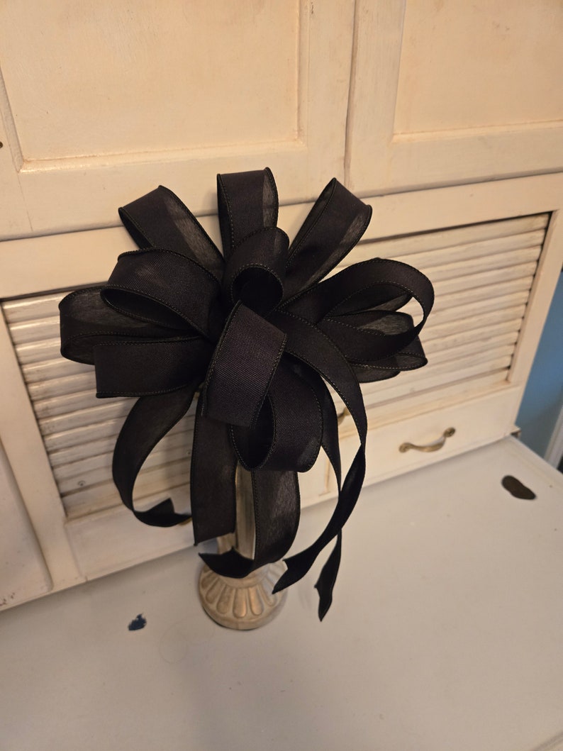 Bow for Wreath or Lantern or Gift or Mailbox or Outdoor Post or as an Attachment Great for Home or Business or on a Mantle or On a Staircase image 7