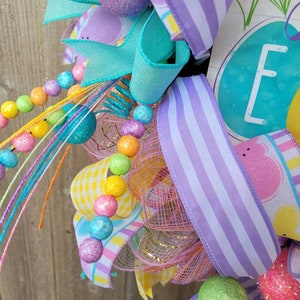 Easter Wreath, Spring Wreath, Easter Door Wreath, Front Porch Wreath, Front Door Wreath, Wreath with Easter signs, wreath for Easter image 5