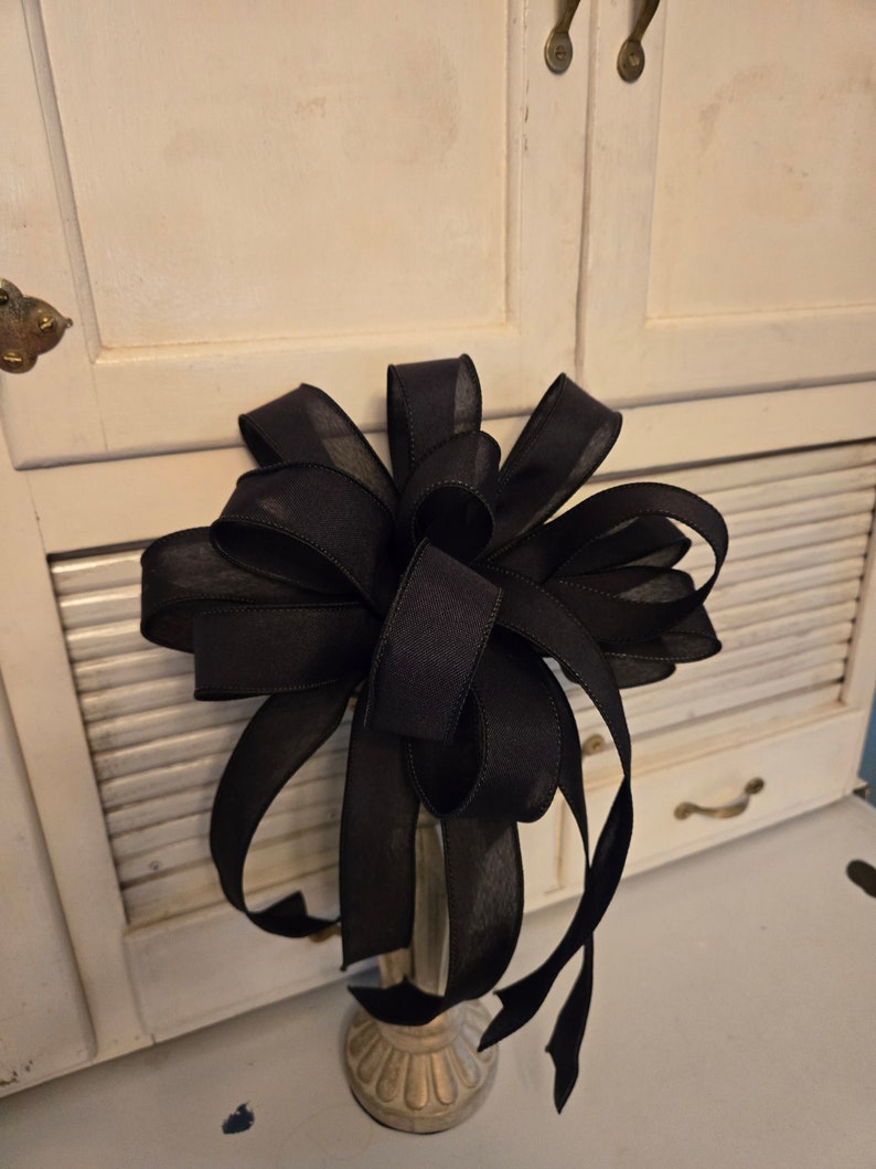 Bow for Wreath or Lantern or Gift or Mailbox or Outdoor Post or as an Attachment Great for Home or Business or on a Mantle or On a Staircase image 2