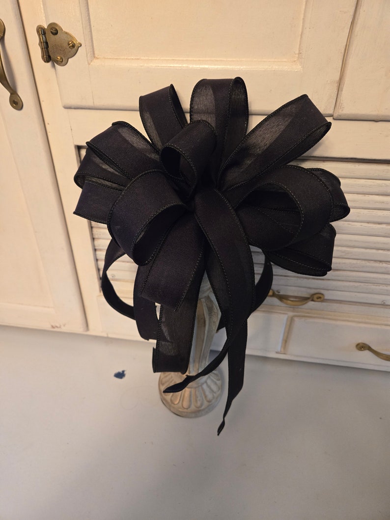 Bow for Wreath or Lantern or Gift or Mailbox or Outdoor Post or as an Attachment Great for Home or Business or on a Mantle or On a Staircase image 9