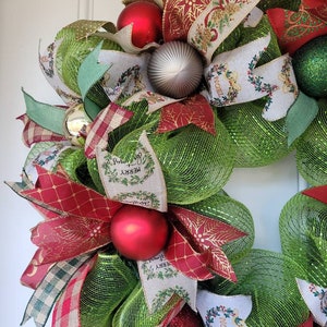 Best Seller Funky Christmas Wreath, Christmas Door Wreath, Holiday Wreath, Traditional Wreath, Christmas Decoration, Door Wreath image 10