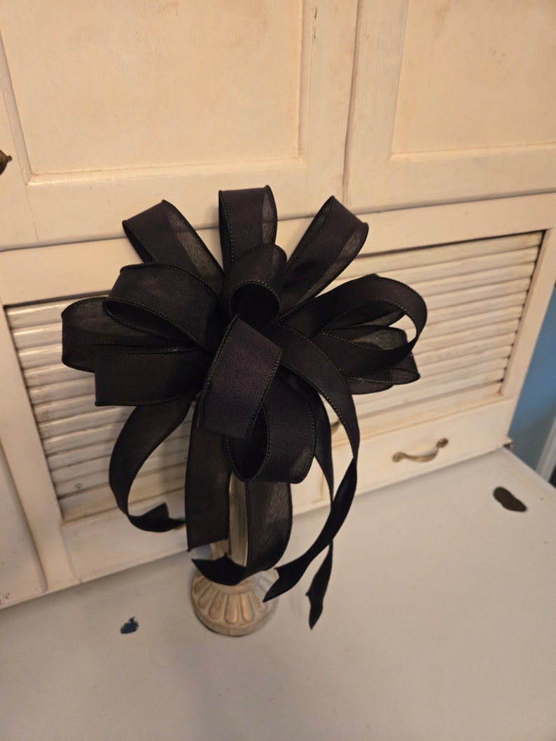 Bow for Wreath or Lantern or Gift or Mailbox or Outdoor Post or as an Attachment Great for Home or Business or on a Mantle or On a Staircase image 6