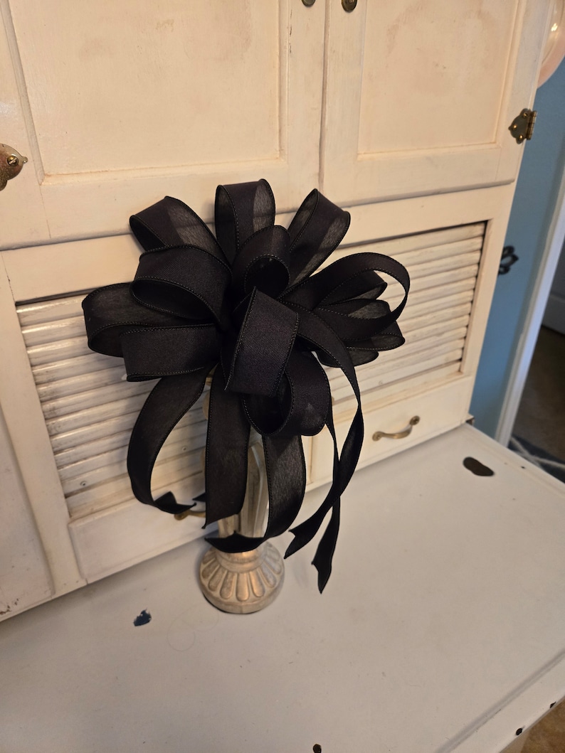 Bow for Wreath or Lantern or Gift or Mailbox or Outdoor Post or as an Attachment Great for Home or Business or on a Mantle or On a Staircase image 1