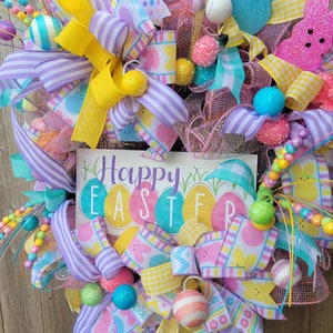 Easter Wreath, Spring Wreath, Easter Door Wreath, Front Porch Wreath, Front Door Wreath, Wreath with Easter signs, wreath for Easter image 9