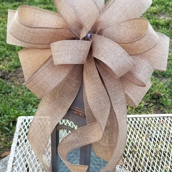 Spring bow, lantern bow, wreath bow, gift bow, outdoor bow, wreath attachment, mailbox bow, package bow, large bow, bows, burlap bow