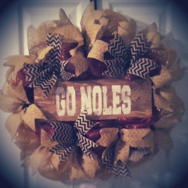 Florida State Seminoles Wreath, FSU Football Wreath, College Football Wreath, SEC, GO Noles