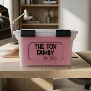 Personalized Family Document Storage Box: Household Command Center Organizer