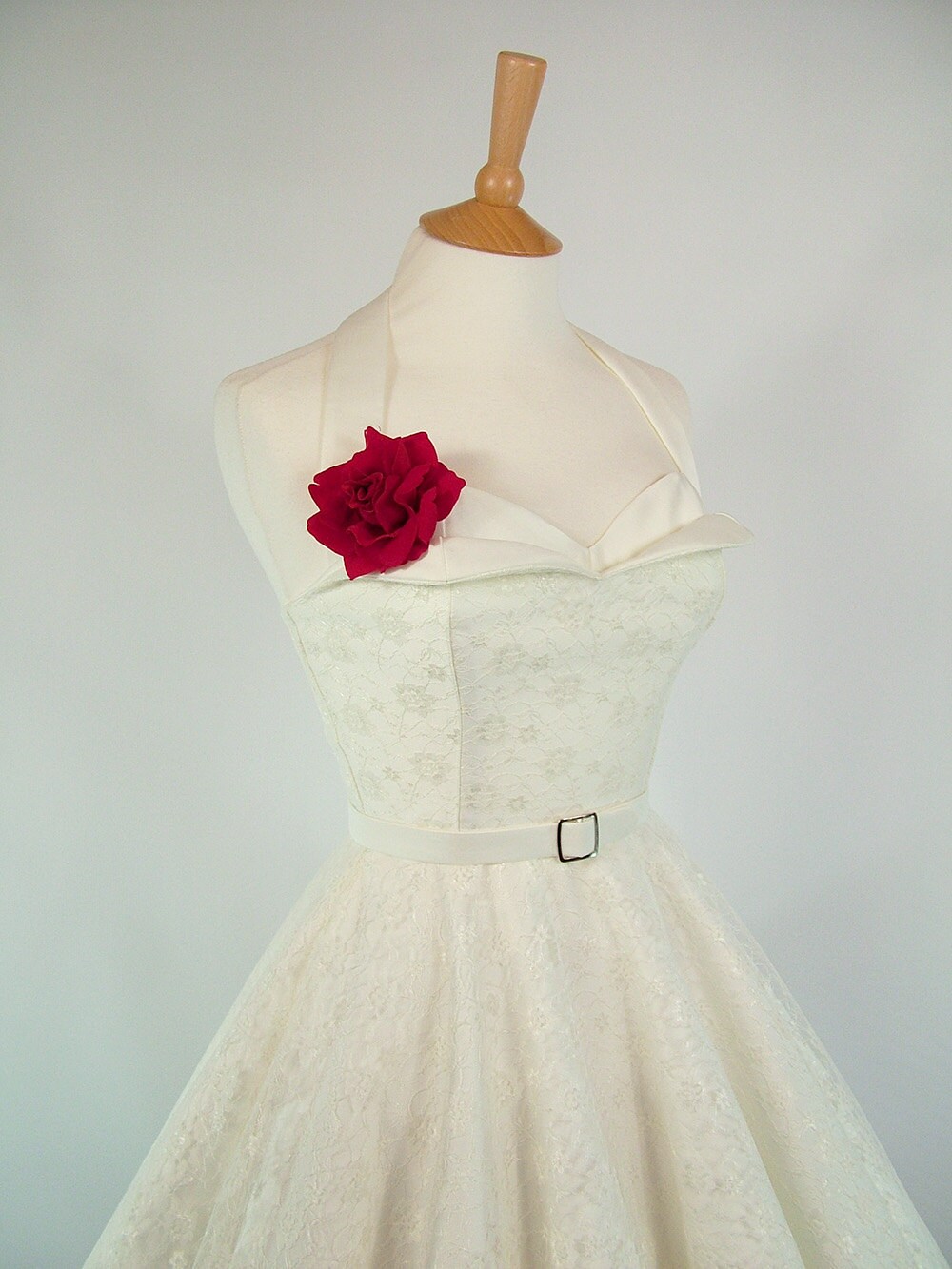 Made To Measure Duchess Satin & Lace Full Circle Skirt Petal | Etsy