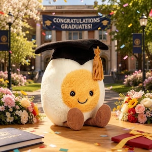 jelly cat ジェリーキャット 卒業タイプ卵 ぬいぐるみ Jellycat graduation egg - Etsy 日本