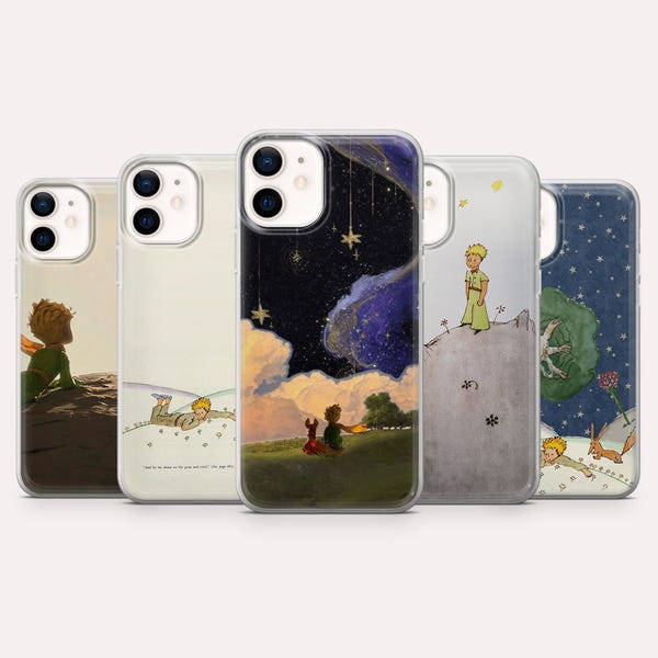 Little Prince Phone Case Bookish Cartoon Cover for iPhone 17Pro, 16, 15, 14, 13, 12, Samsung S26,S25,S24,S23Fe,A16,A56,Pixel 10,9Pro
