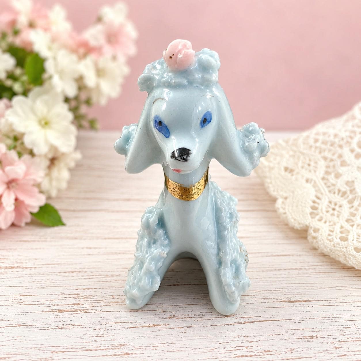 Vintage Miniature Blue Poodle Figurine - Etsy