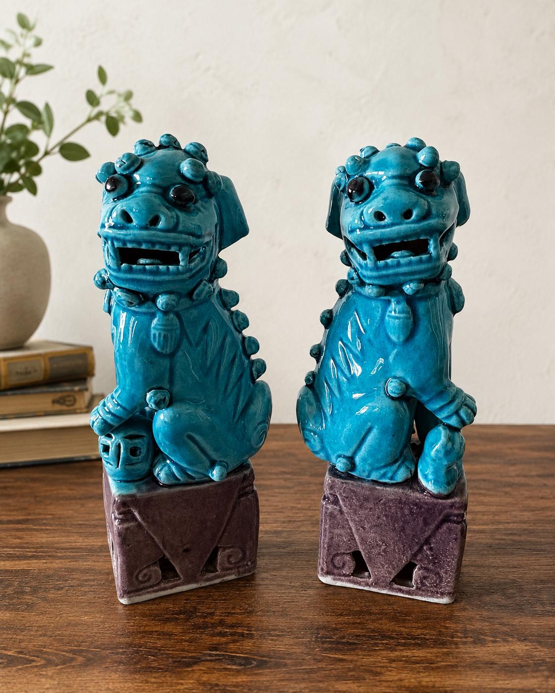 Blue White Foo Dogs - Etsy