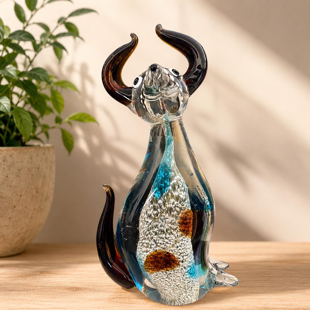 Vintage Glass Dog Murano - Etsy
