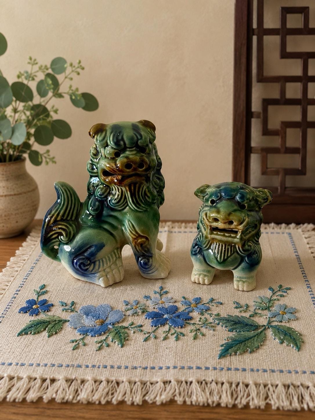 Blue Foo Dogs - Etsy
