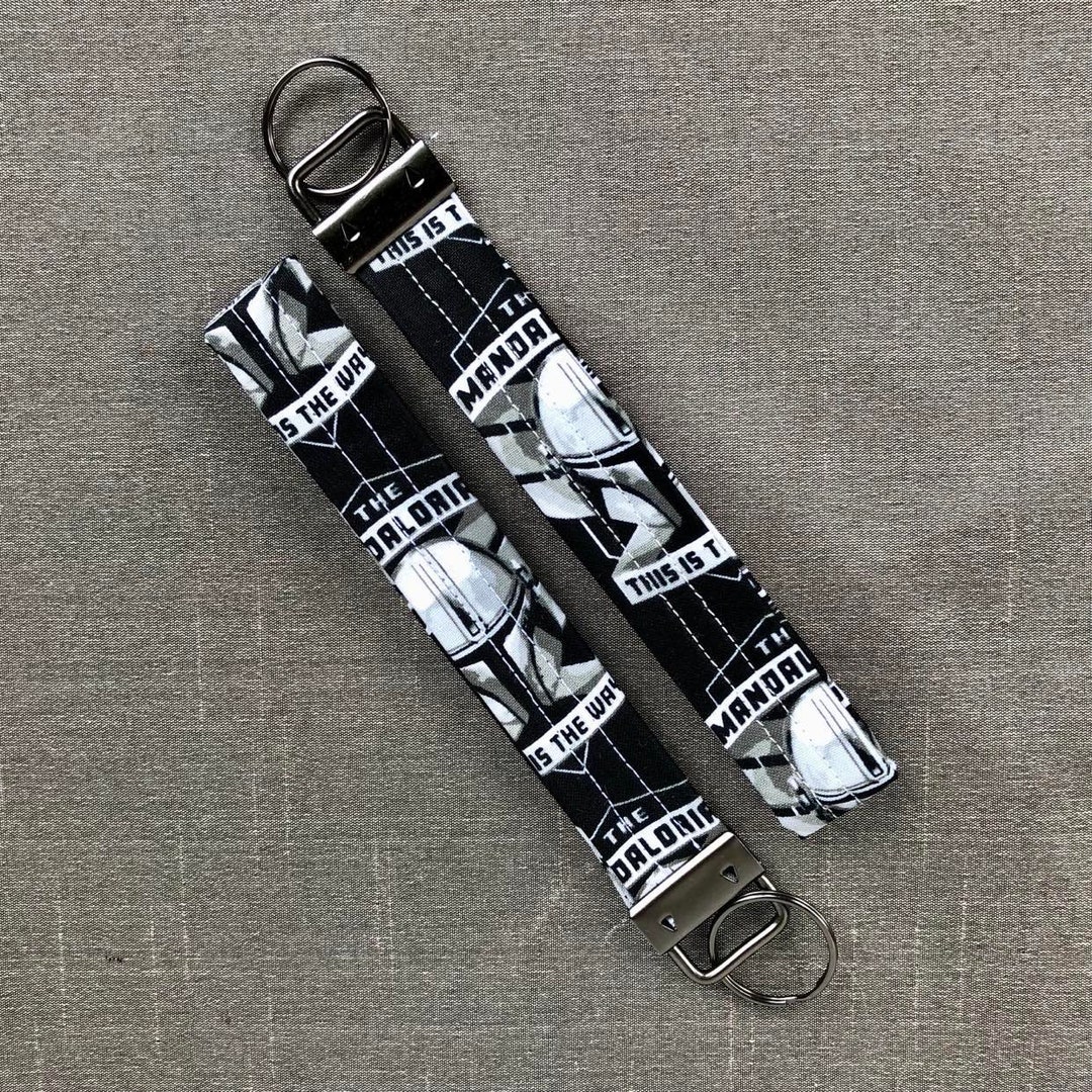 Mandalorian Keychain Mandalorian Key Fob Star Wars Wristlet Etsy