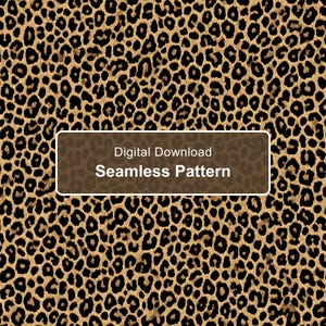 Patrón sin costuras de estampado de leopardo a pequeña escala, papel digital PNG con piel animal realista