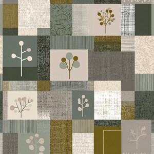 Protected close preview of the included mid-century modern patchwork seamless pattern.