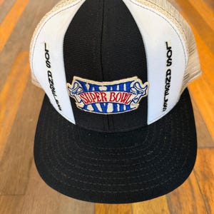 Vtg 80s Los Angeles Raiders Super Bowl 18 NFL Snapback Hat AJD Lucky Stripes
