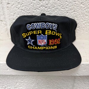 Vintage Dallas Cowboys 1992 Super Bowl XXVII Champions Snapback Hat jaren 90 Zwart Youngan Geborduurd Patch Cap NFL Football