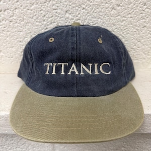 Vintage Titanic-hatt från 1998, Paramount Pictures, Strapback-keps, tvåfärgad marinblå pappahatt, 90-talsfilmsreklam, Leonardo DiCaprio, Yupoong