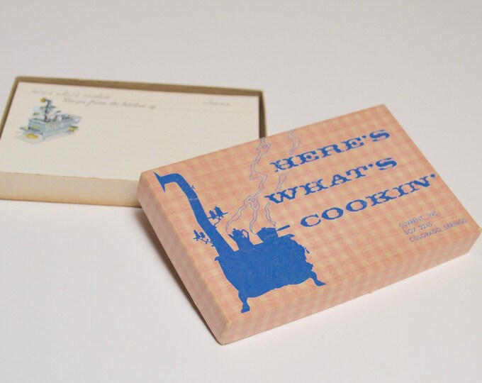 Vintage Recipe Cards Box of Current Recipe Cards With Antique Stove Etsy