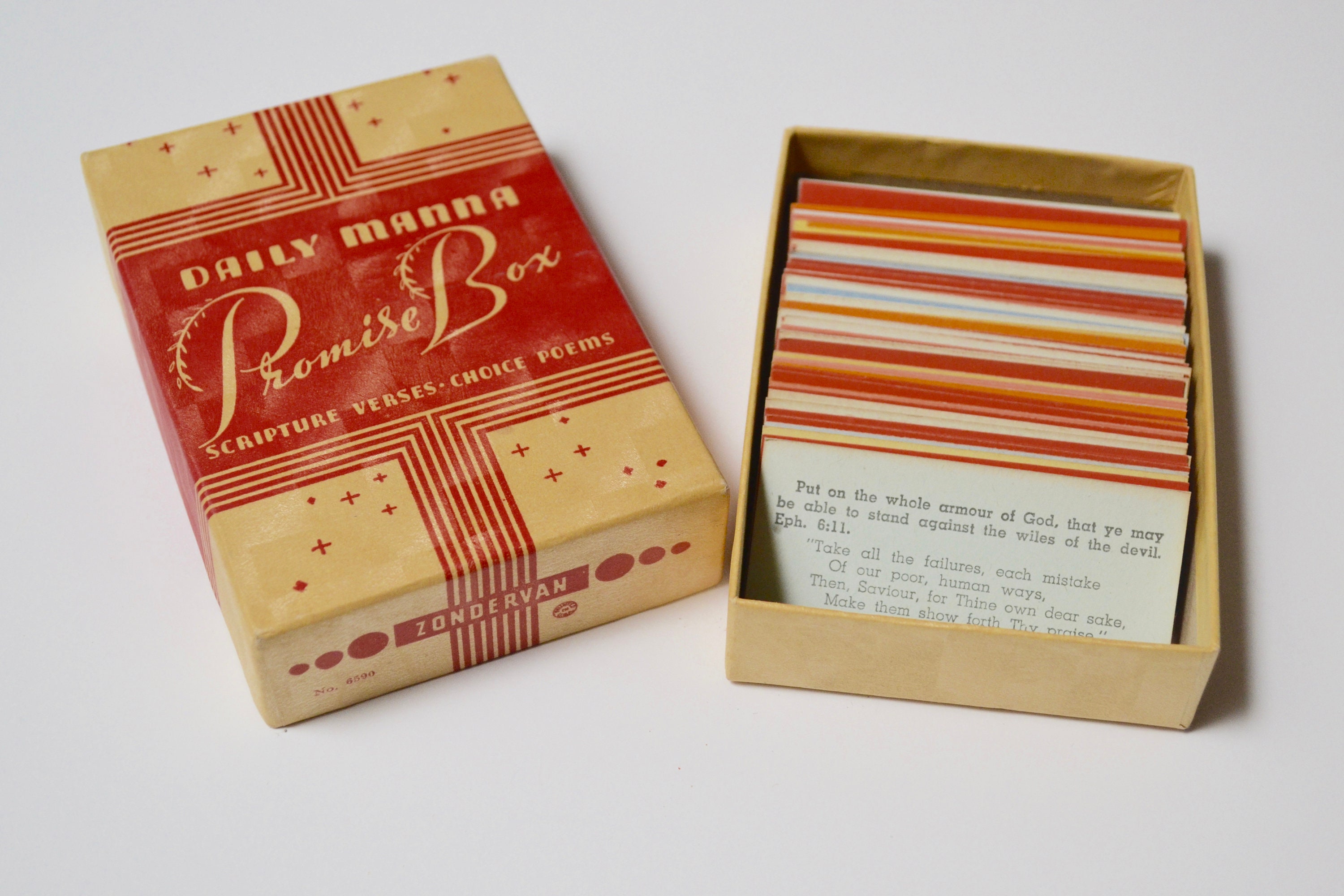 Vintage Bible Verse Cards In Box Promise Box Daily Manna Etsy vintage-bible-verse-cards-in-box-promise-box-daily-manna-etsy