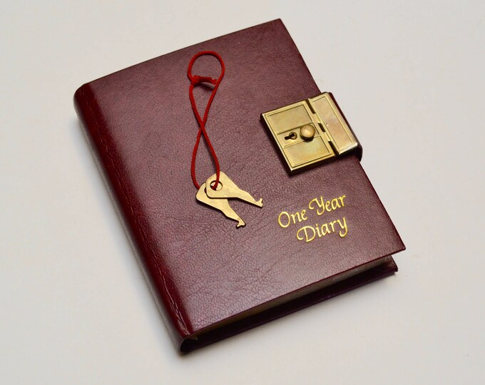 Vintage One Year Diary With Lock and Key Etsy