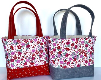 Handmade Christian Scripture Tote Bag / LDS Scripture Bag / Bible Tote / IPAD & Kindle Church Bag / Baptism Gift for Girls and Women