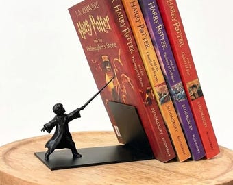 Harry Potter Inspired Bookend, Wizard Book Holder, Magic Bookshelf Decor, Book Lover Gift