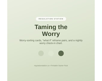 Taming the Worry and Anxiety Kit