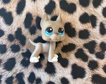 Littlest Pet Shop Great Dane #184 | Authentic LPS Figure | Collectible Toy | Blue Eyes & Tan Body | Main 5