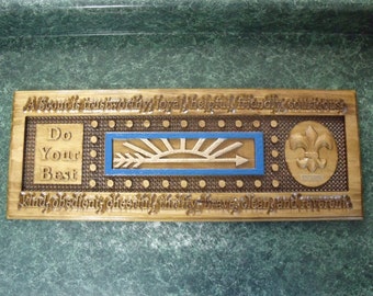 Custom carved Arrow of light award