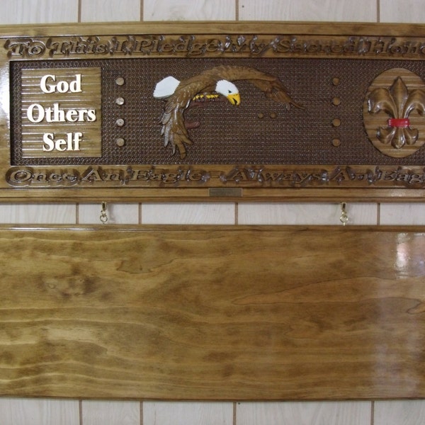 Custom carved Eagle Scout "Troop" award