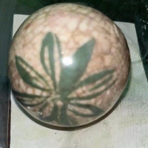 Large Antique Glazed Clay Marble