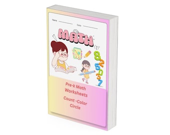 Math Learning Activity Book Digital PDF Instant Download Designed in Canva Size 8.5 x 11 Inches
