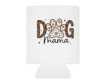 Leopard Print Dog Mama Can Cooler | Pet Lover Koozie