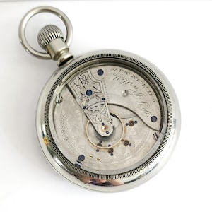 Antike, gewartet, Waltham Fenster zurück 15 Juwelen Taschenuhr. 1894
