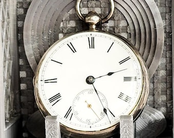 Antique, Serviced, English Fusee Hallmarked 1839,  9 jewels, Sterling silver.