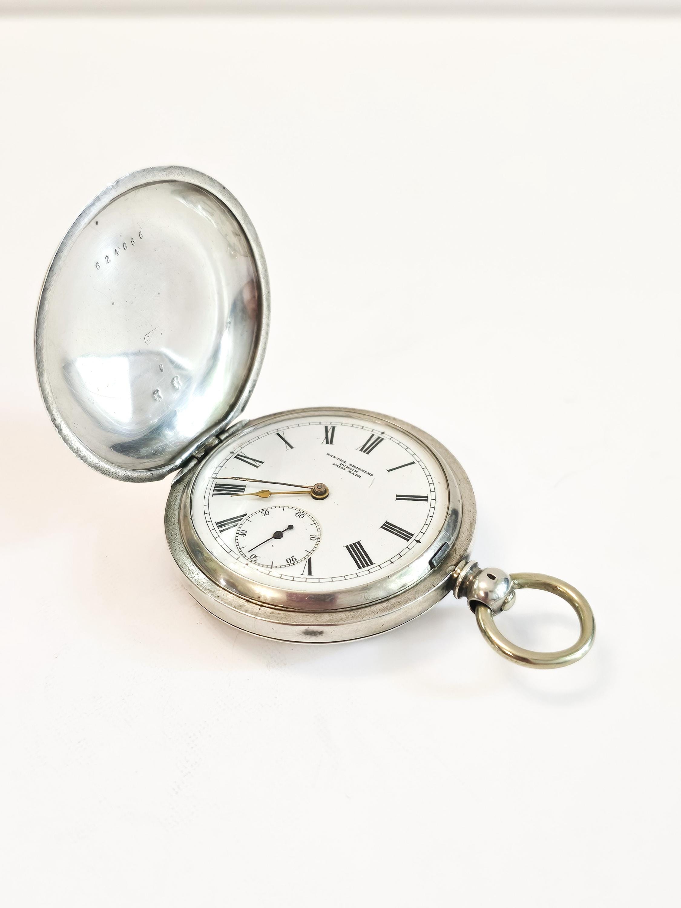 Montre De Poche Antique Anglaise En Argent - Poinçon Hallmark 1880, Marque J.H. STANLEY, Mouvement Mécanique