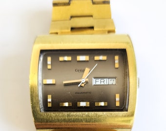 Vintage, Serviced retro wristwatch 25 jewels automatic, 1970's