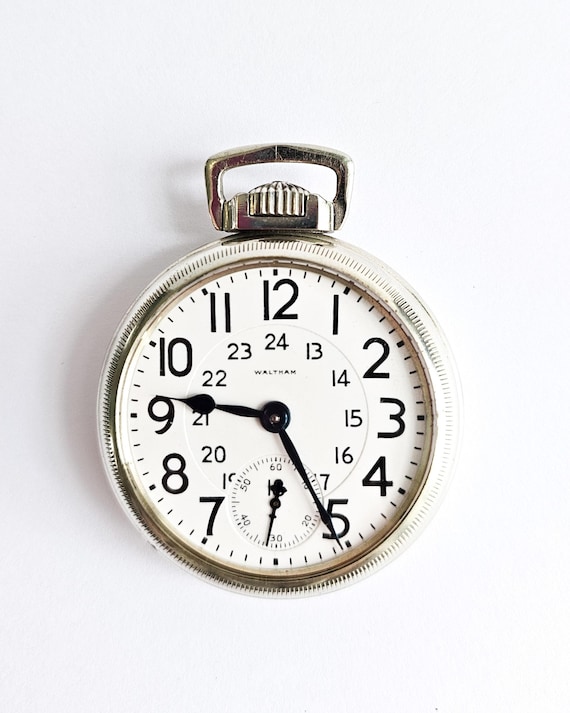 Antique, Serviced, Railroad Waltham Crescent street, 21 Jewel pocket watch. 1906