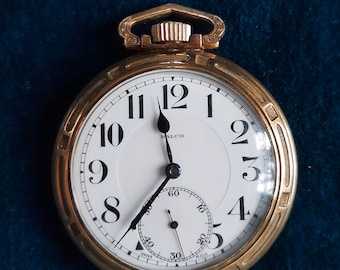 Antique, Serviced, Swiss "Balco" 17 Jewel pocket watch. 1930's