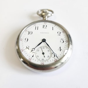 Antico orologio da tasca Waltham 15 Jewel, revisionato. 1917