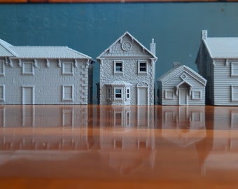 N scale house Lot. Victorian, Historic, Country, homes.01,02,03,04