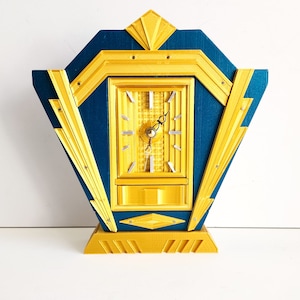 Novelty clock, modular, DIY kit, Collectible. Model Art Deco (Gold)