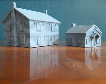 N scale house Lot. Victorian, Historic, Country, homes.01,02