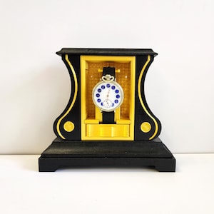 Wrist watch display case, modular, DIY kit, Collectible. Model Mantle 1 clock (Gold)